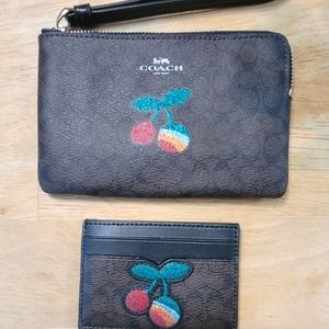Coach wristlet with matching cardholder